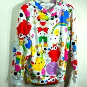 (W) New J Balvin X Friends Hoodie With You Sizes S(3), M(1) S White With Rainbow
